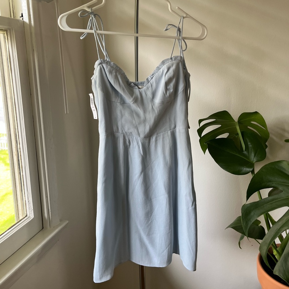 Aritzia Wilfred Fable Dress (AURA BLUE)